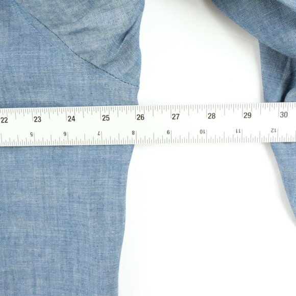 CI by Tom James Heather Dress Shirt Long Sleeve Button Down Blue Size XL Tall - Picture 5 of 7